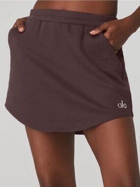 ALO Yoga High Waist Accolade Brown Skort